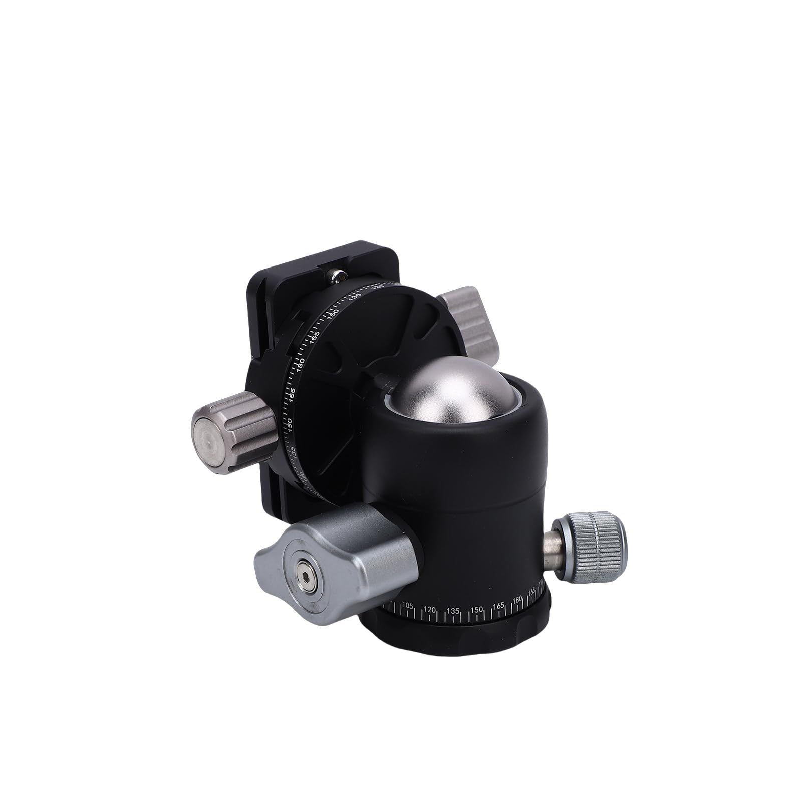Generic Testa a Sfera Panoramica Rotante a 360° da 30 Mm, Testa Professionale per Treppiede in Metallo, con Piastra a Sgancio Rapido con capacità di Carico di 17,6 Libbre, Compatibile con