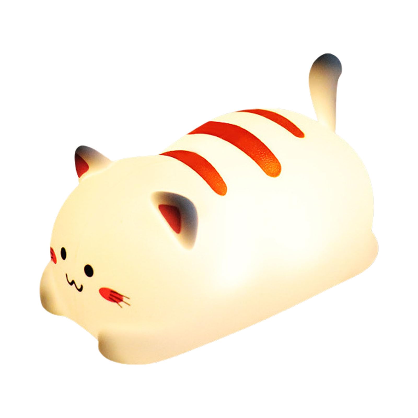 Nucelit USB Rechargeable Cats Night Light Bedroom Night Lamp with 1200mAh Battery Perfect for Kids Rooms and Present Giving Cats Light