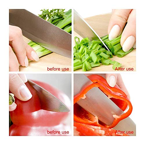 image for ANUNU Kitchen Knife Sharpener 3-Stage -Manual Kitchen Knife sharpener 
