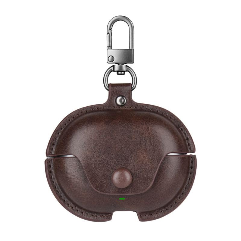 Image of AJM 360 Protection Shockproof Design Leather Case Compatible with Boat Nirvana ION ANC (Brown)