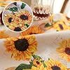 Joyfol Day Linen Tablecloth With Embroidery - Waterproof, Farmhouse Style, 55x120 Inch