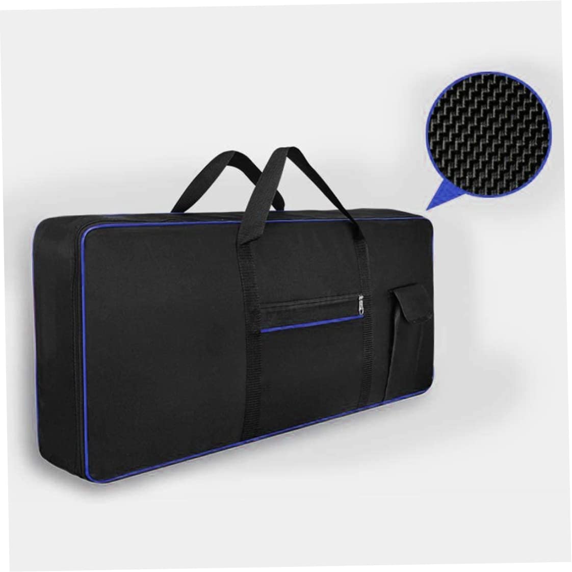 Bolsa de transporte para teclado Estuche para piano electrónico de 61 teclas Estuche impermeable y antigolpes de tela Oxford Estuche azul para teclado de 61 teclas Estuche para piano eléctrico Bolsa p
