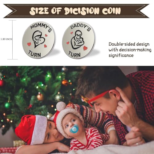 Image of New Parent Decision Coin Funny Pregnancy Gifts for First Time Moms Dads, Cute New Parents Gift Mommy Daddy Couples Gift Ideas, Gag Gift for Shower Birthday Fathers Day