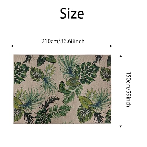 Tapete Decorativo USTIDE Hojas Tropicales 5x7 Verde miniatura 2