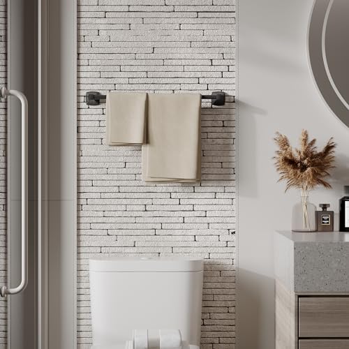 Porte-serviettes noir mat de 45,7 cm pour moderniser votre douche