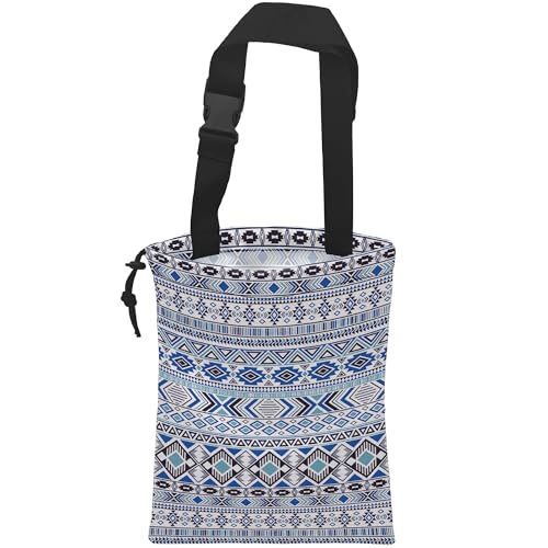 Image of Car Trash Bag Hanging Sprites Tribal Motifs Car Trash Can Waterproof Garbage Bag Hanging for Car Back Seat with Adjustable Straps and Drawstring for Car Accessories Vehicle Travelling
