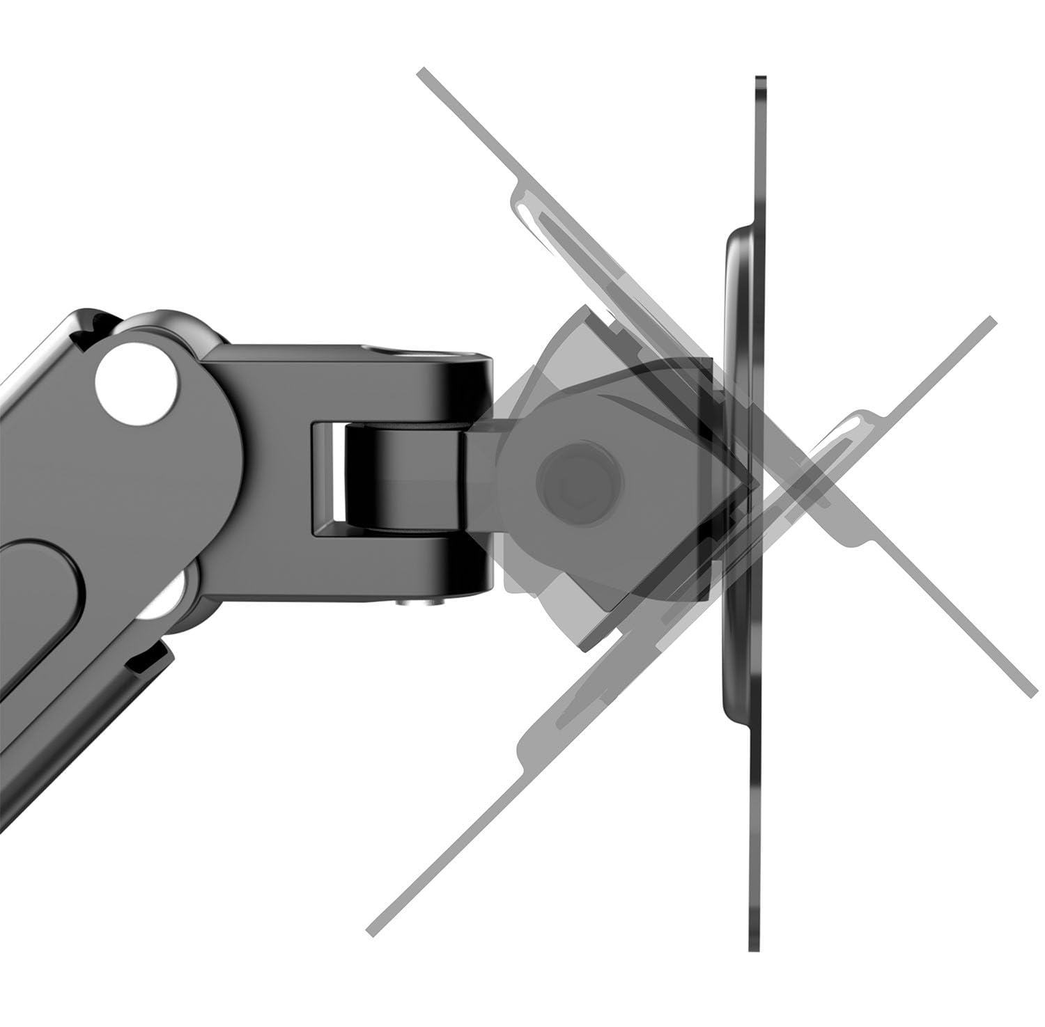 Maclean MC-861N 2-krotny uchwyt do monitora, uchwyt stołowy na 2 monitory ze sprężyną gazową, ramię monitora, uchwyt monitora od 13"-27" do 14 kg (2 x 7 kg) VESA 75 x 75 100 x 100 cm, czarny