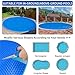 Evoio Solar Pool Cover 8 ft Round for Above Ground Inground Pools Bubble Wrap Covers Hot Tub Spa Thermal Heating, 12 Mil Circle Blue Floating Blanket for 6-24 Foot Feet Diameter Swimming Pools