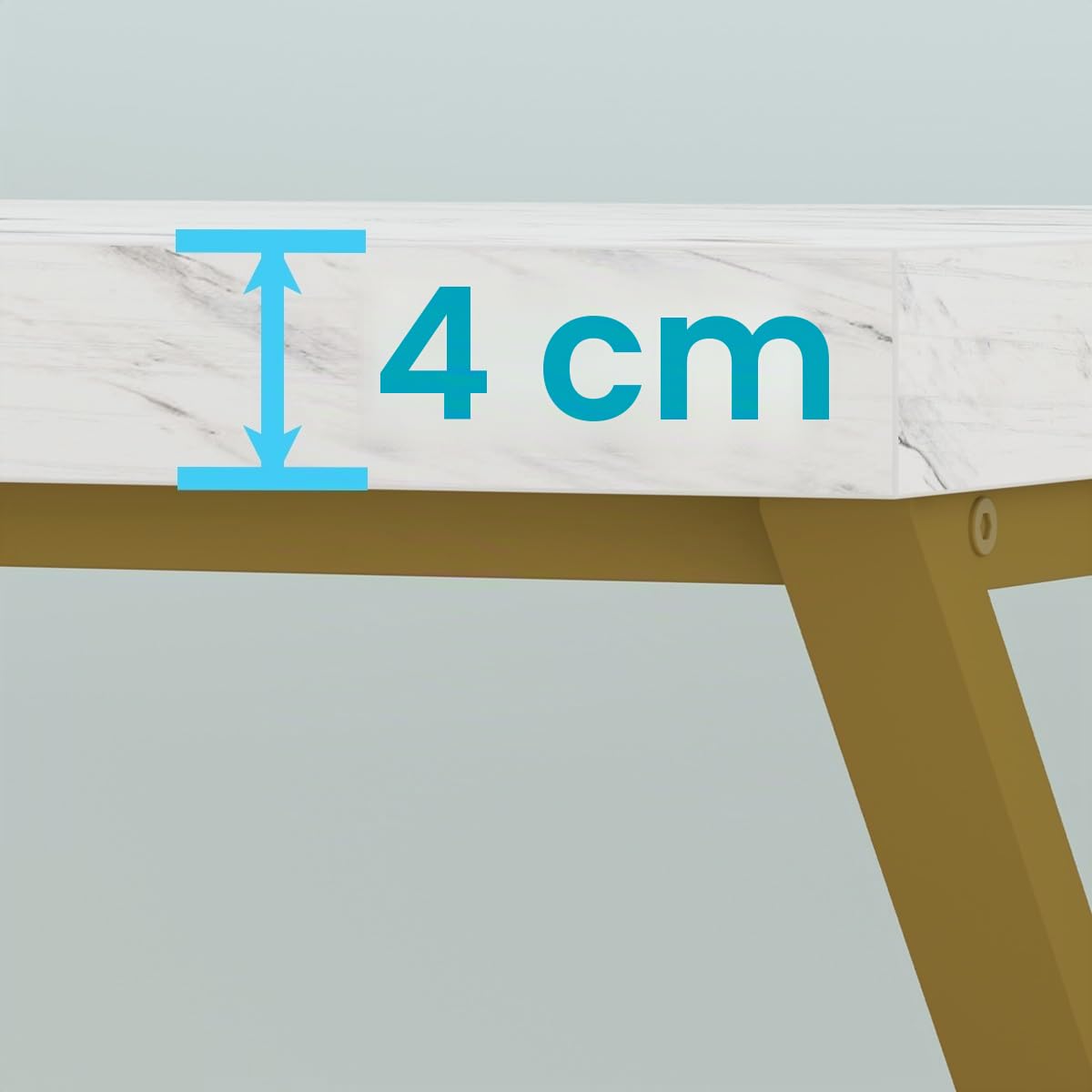 LVB Weißer und Goldener Schreibtisch, Holz-Kunstmarmor, Heimbüro, Computertisch, moderner Arbeitszimmer, Cheftisch für Gaming-Schreiben, einfacher Metallschreibtisch mit Stauraum für Schlafzimmer,