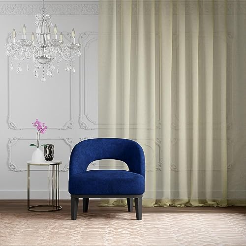 Image of Wakefit Curtains 9 feet Long Set of 2, Curtains for Bedroom /Living Room, Door Curtains 9 feet, Sheer Curtains, Polyester Curtains, Decoration Items for Home Decor (Light Green)