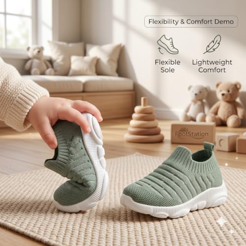 Image of Infant Shoes for Baby Boys & Girls | Musical Sound Walking Shoes | First Walker Shoes for Toddlers | Lightweight Breathable Knit Sneakers | Soft Sole Comfortable Slip On Shoes for Newborns, Babies & Kids