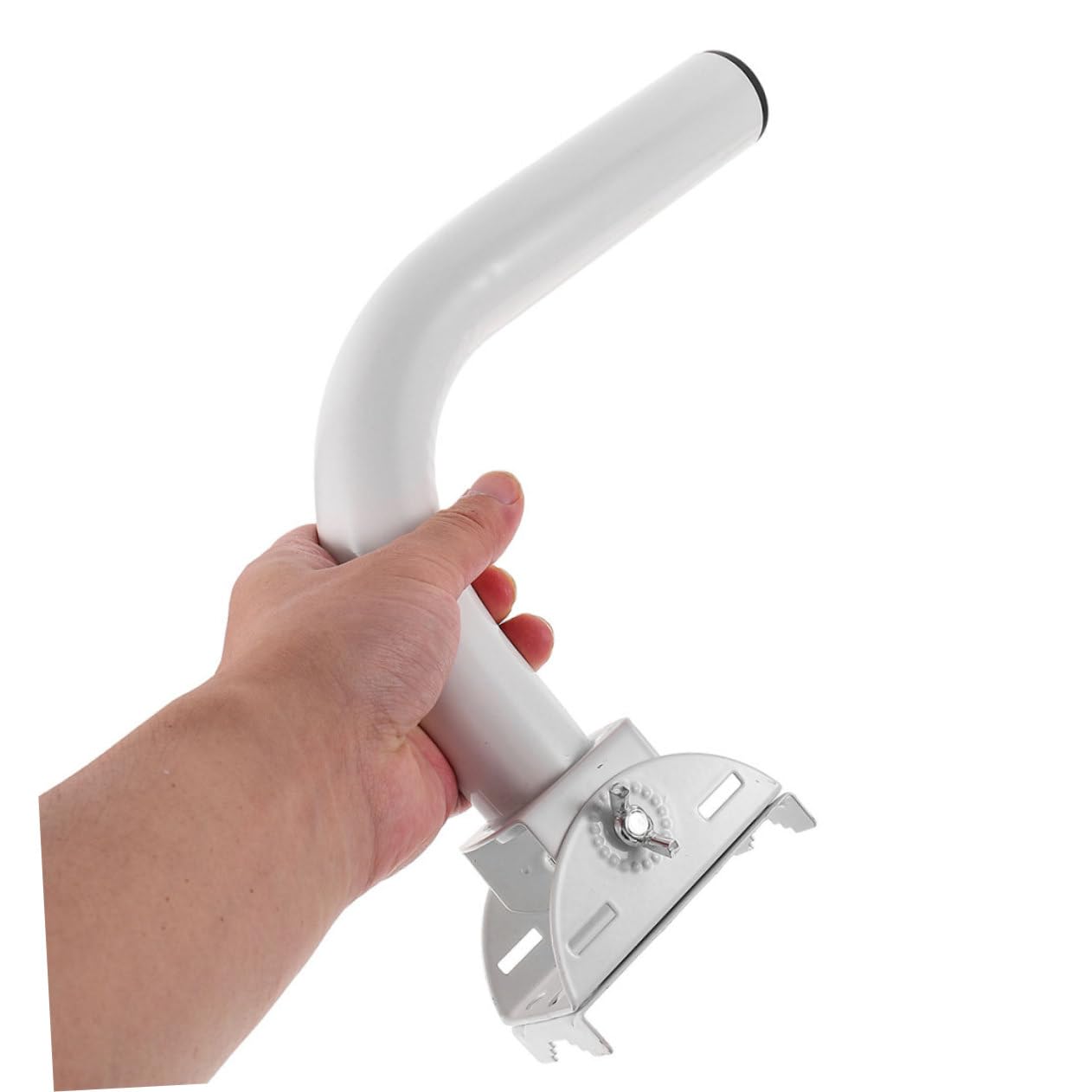 Mât de Fixation D'antenne Réglable en Acier Inoxydable, 2 Pièces | Support Mural Extérieur, Structure Simple et Fiable, Installation Facile, Blanc, pour Antenne et Réseau