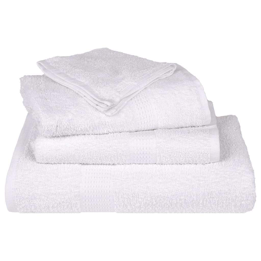 vidaXL Toallas de Invitados 10 uds 100% algodón Blanco 70x140cm 360gsm