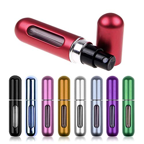 8PCS 5ML Mini Perfume Atomizer Portable Travel Refillable Glass Bottles Cosmetics Fragrance Container Empty Scent Spray Bottles By Giveme5