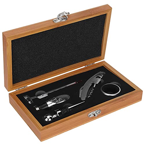 Juego de abridor de vino, 5Pcs / Set Juego de abridor de botellas de vino para el hogar Juego de sacacorchos Herramienta para regalo
