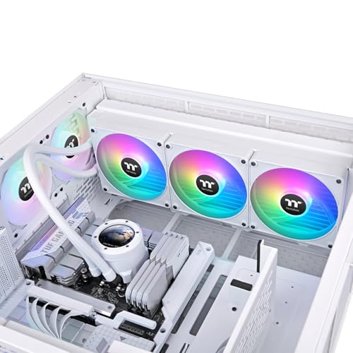 Image of Thermaltake TH420 V2 Ultra EX ARGB AIO Cooler /Snow /Water Block 2.1 inch LCD /Fan 140 * 3 /Magnetic Quick Connection /MB ARGB Sync Control /LCD Software Control /CL-W428-PL14SW-A