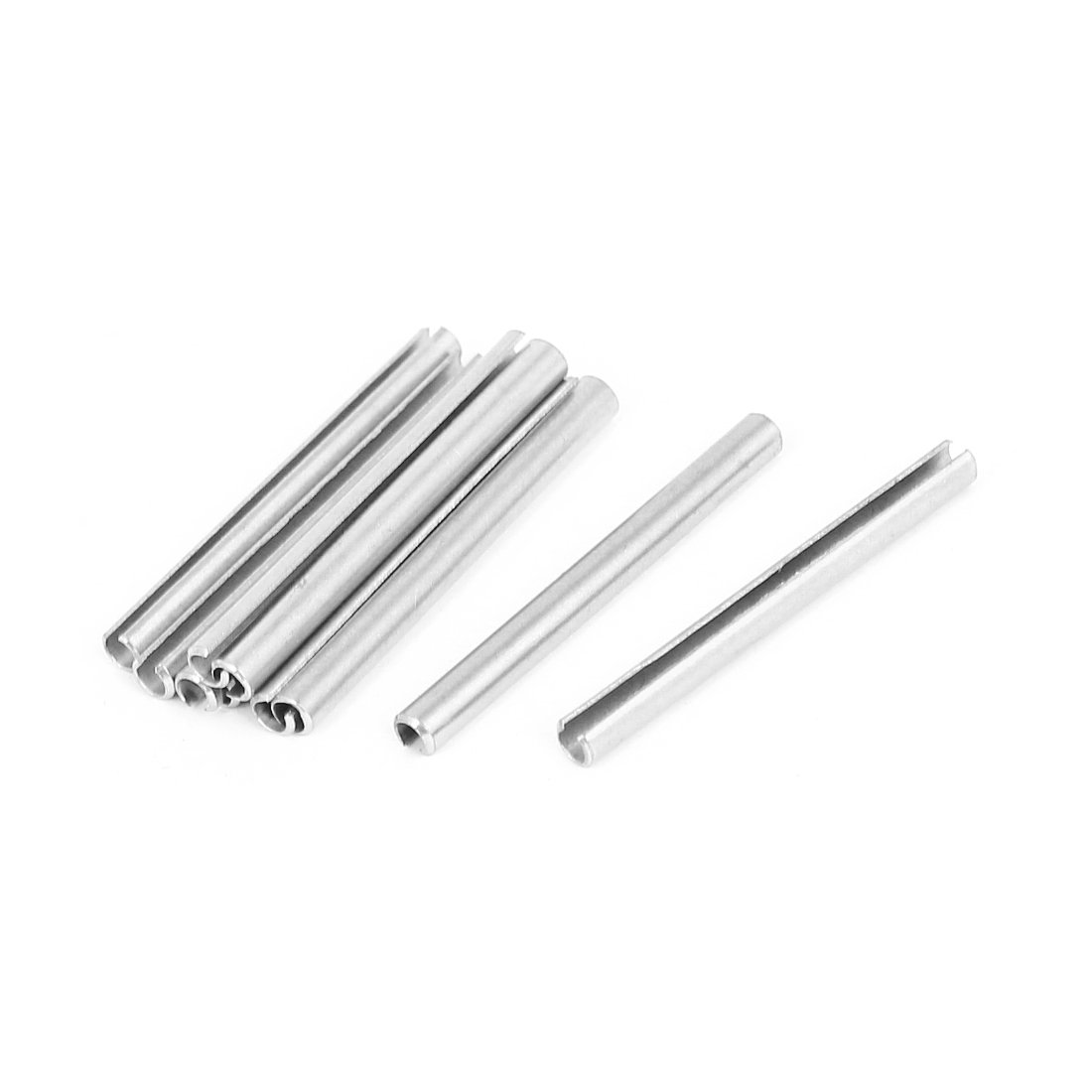 Aexit M3x35mm 304 Clamps Stainless Steel Split Spring Roll Dowel Pins Strap Clamps Fasteners 10Pcs
