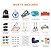 hooroor Ninja Warrior Obstacle Course for Kids and Adults - 66FT Slackline with Tree Climbing Rock Holds, Swing Seat, Monkey Bars, Ring Wheel, Rope Ladder - Outdoor Training Playset