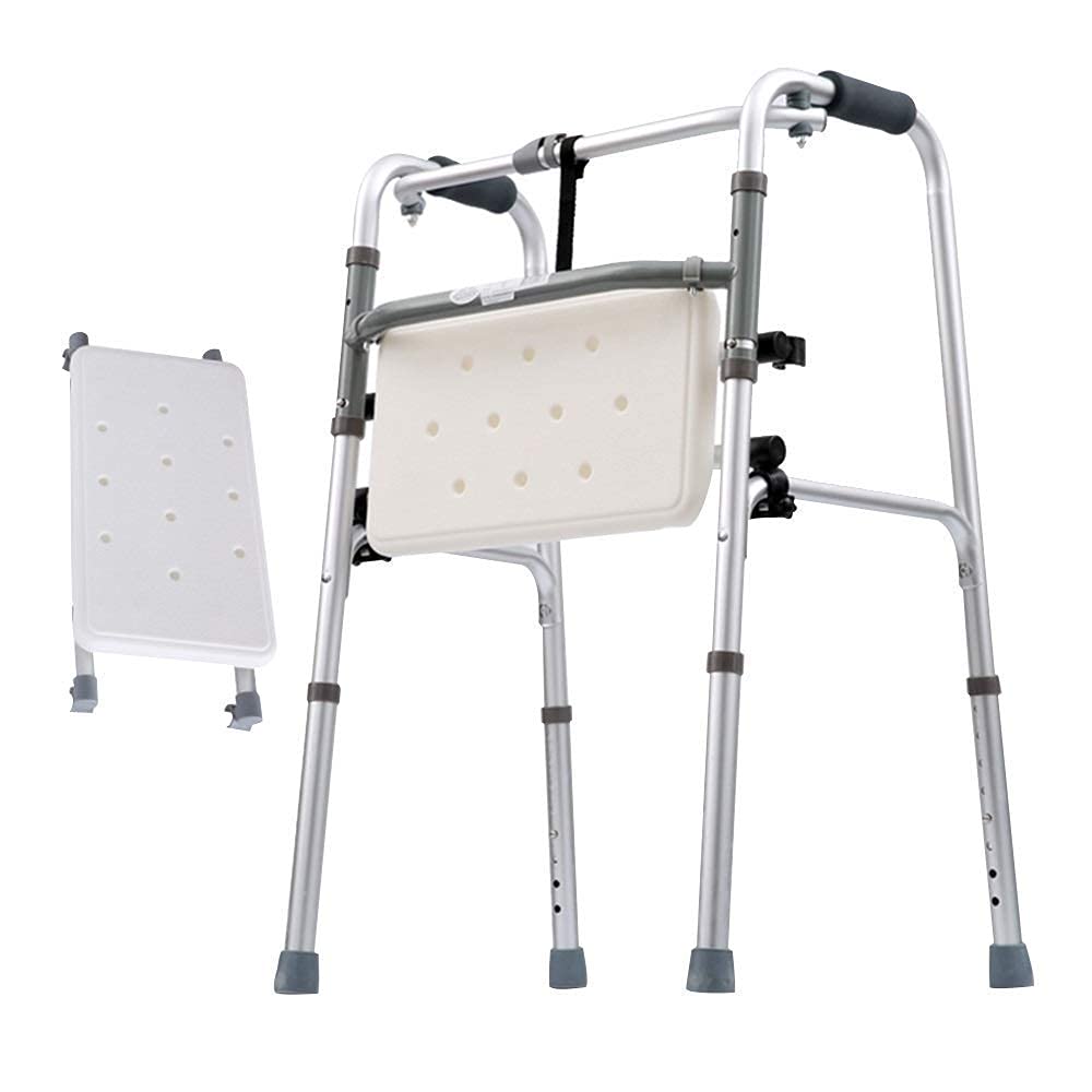 Walker, Walker Walker Standard Regolazione a 8 velocità ausili per la Mobilità a Piedi Walker Pieghevole a Doppia modalità per Anziani Accessori Rimovibili per Walker Riabilitazione da Viaggio