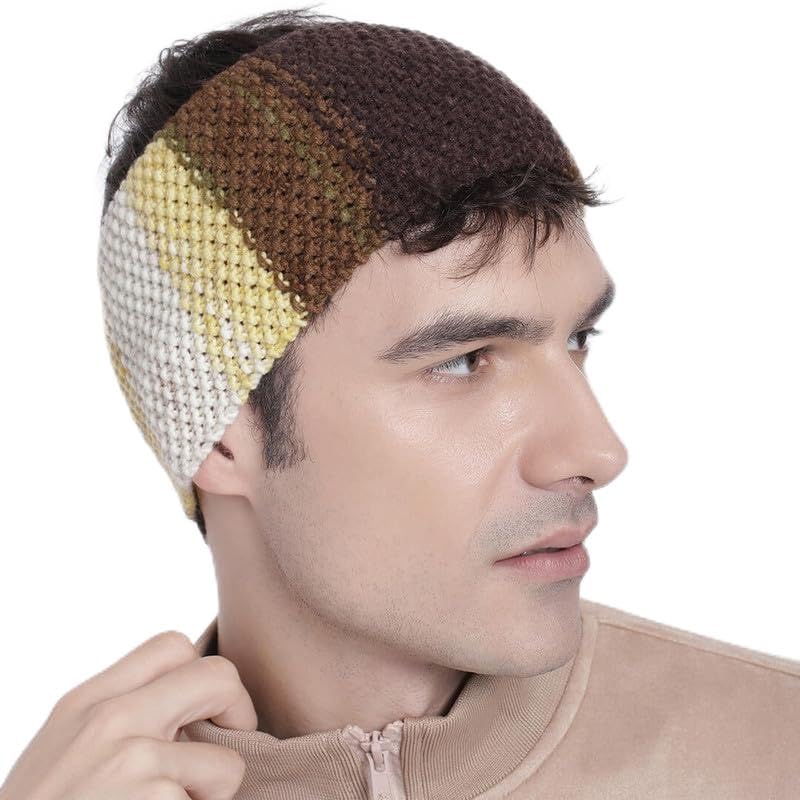 magic needles Headband Earwarmers for Winters | Handmade with Woolen Unisex Earwarmer Earmuffs Earcap Earcover Soft Headwrap Warm Winter Accessories (Multi Color 10145)-picture-23