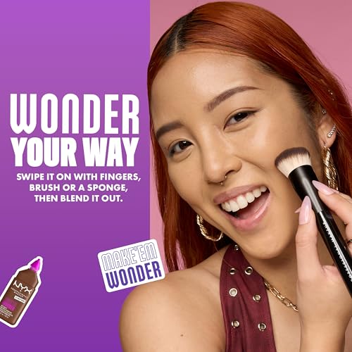 NYX PROFESSIONAL MAKEUP Make 'Em Wonder Liquid Foundation, 24HR Foundation Makeup With A Soft Matte Finish, Buildable Full Coverage - 18 Golden Light - image 6