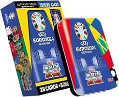 Topps Officiële EURO 2024 Match Attax - Booster Tin - Shining Stars - bevat 28 EURO 2024 Match Attax-kaarten plus 3...