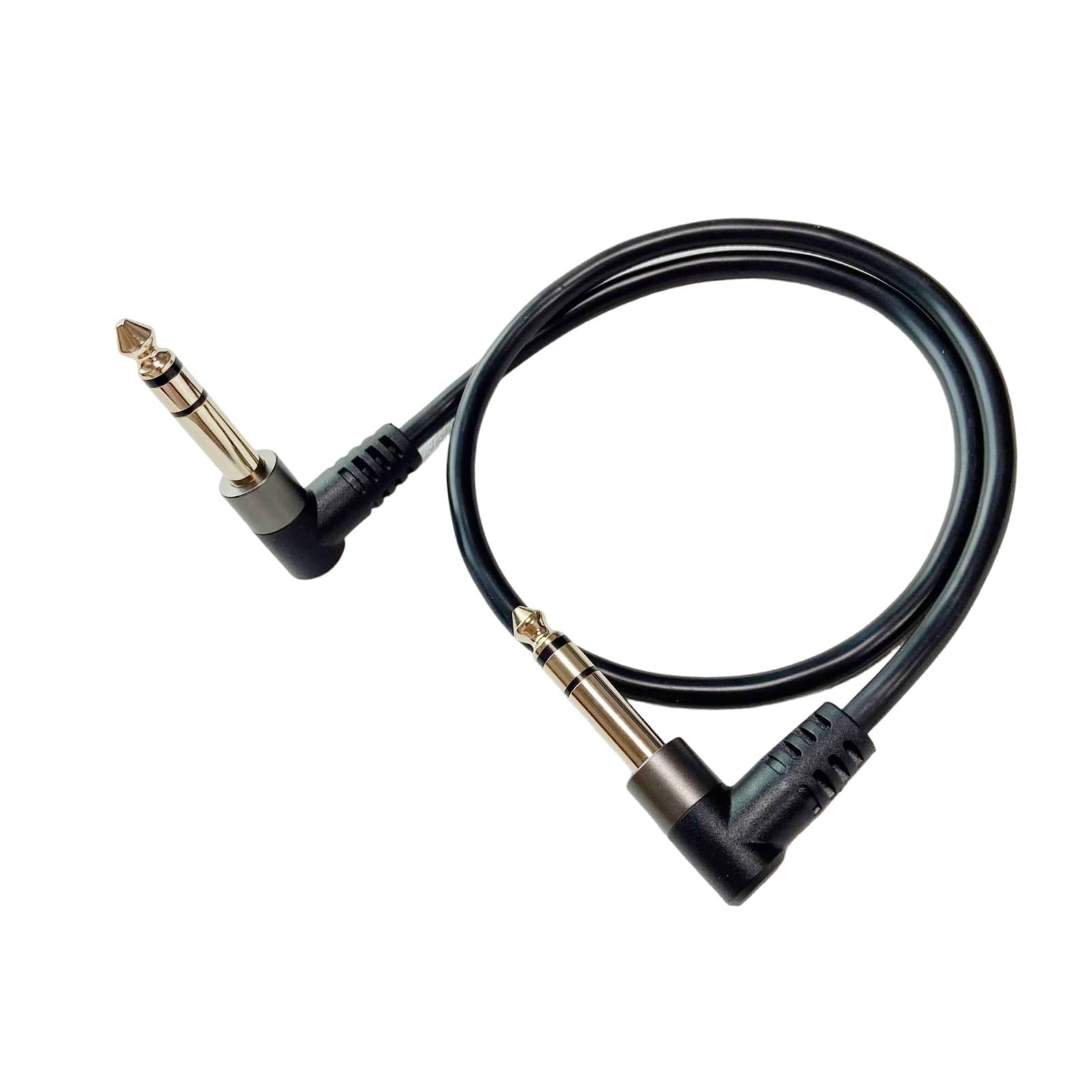 Câble Audio Guitare Fonge Pièces De Guitares Câble Équilibré À Angle Droit 6.35mm Adapté