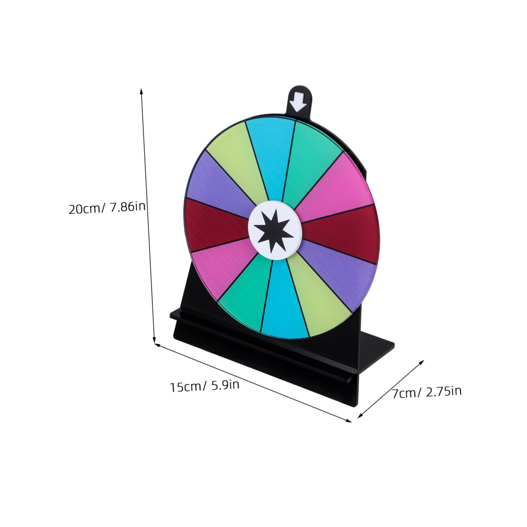 HOLIDYOYO Lucky Prize Round Rotation Game Tabletop Acrylic Roulette Wheel for Gatherings and Celebrations