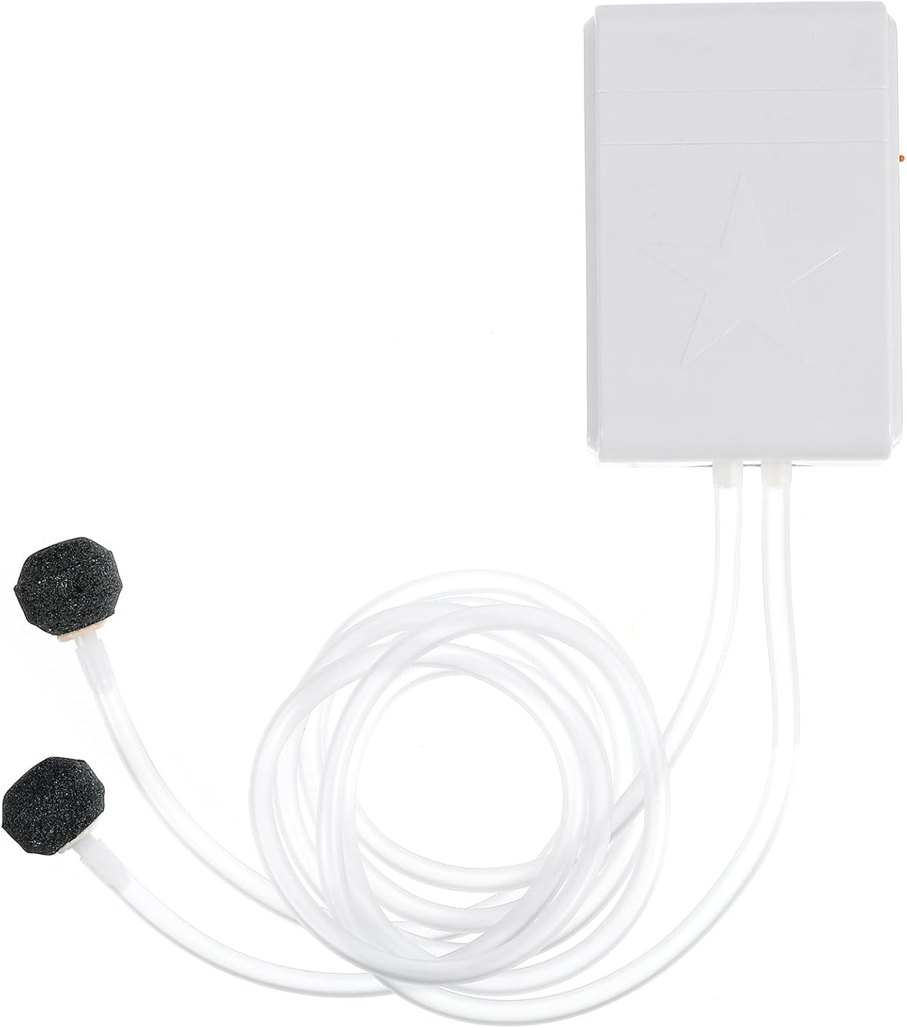 NUOBESTY Portable Dual Outlet Aquarium Air Pump USB Fish Tank Oxygen Pump Silent Mini for Fish and Aquatic Pets