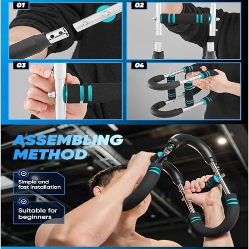 Image of ReeRaa Twister Arm Trainer,Arm Trainer for Men, Adjustable Chest Workout Equipment,Chest Trainer, Shoulder Muscle Training,Wrist & Forearm Strengtheners, Portable Home Fitness Equipment