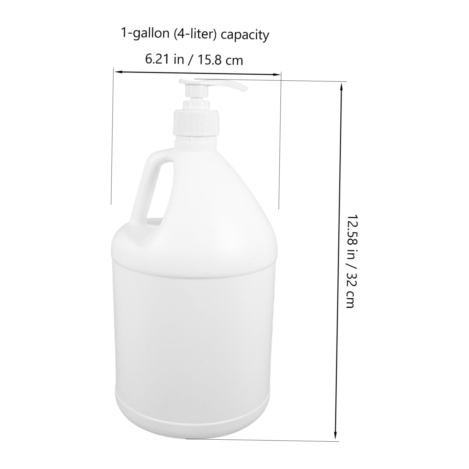 ULDIGI Half Plastic Jug with Pump Dispenser Ergonomic Handle for for Food Storage Water and Decorative Use and Versatile Container for Outdoor