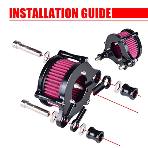 Image of Goldfire Motorcycle Air Cleaner Filters Washable CNC 3D Skeleton Skull With Red Eyes Air Cleaner Intake Filter Kit Fits For Harley Sportster Iron 883 Dark Custom XL883 1200 2004-2017 Accessories