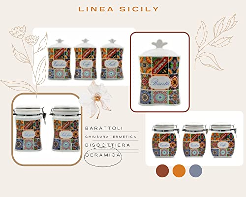 Tris barattoli/contenitori sale zucchero e caffe