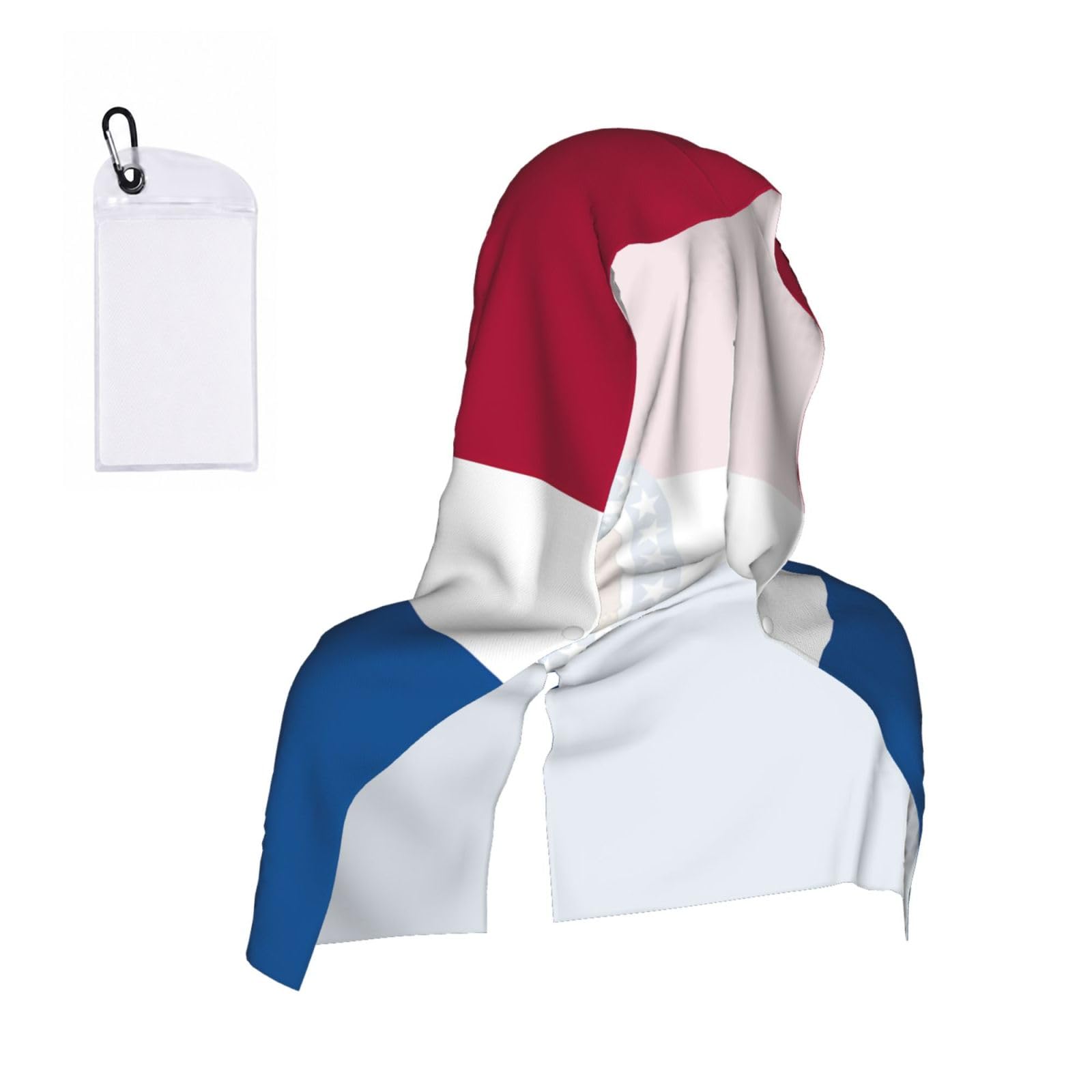 CNTDBU Missouri State Flag Cooling Towel Hooded-Instant Chill Neck Cover for Sports, UV Cooling Rag for Running Gym