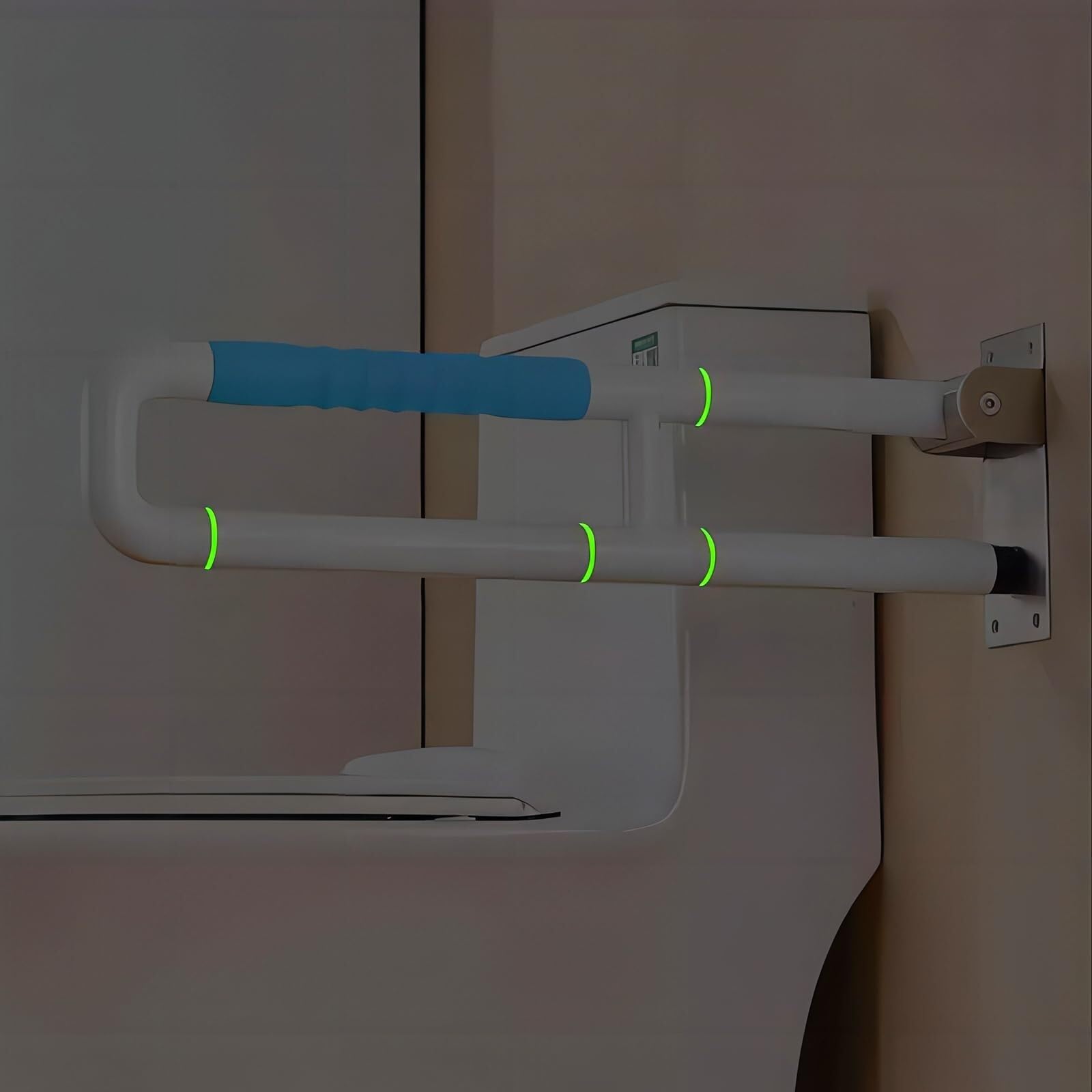 X&Z-XAOY Barandillas De Seguridad Abatibles En Forma De U para WC Barras De Agarre Plegables para Baño Asideros De Inodoro Antideslizantes,27.6″