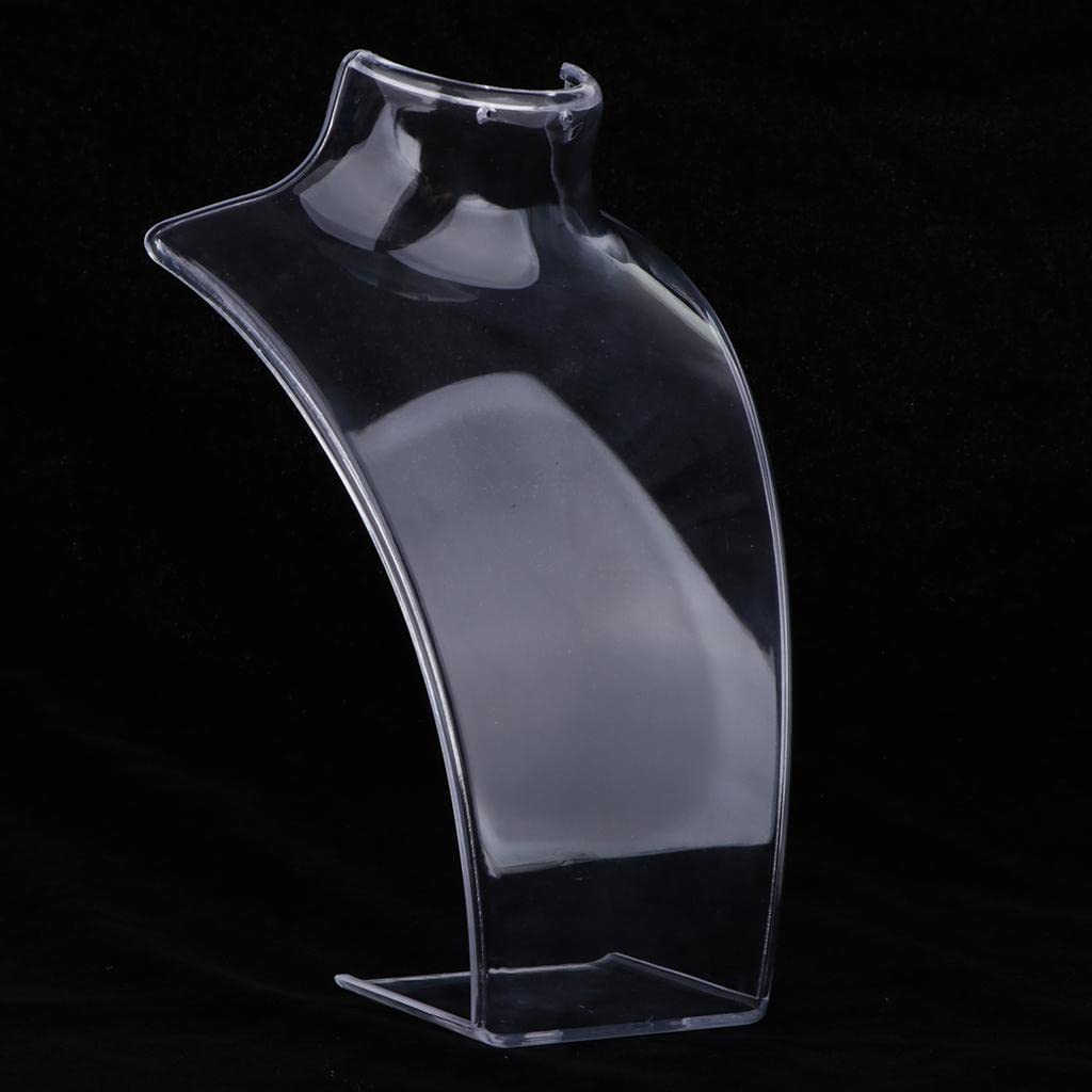 misppro 3 soportes de acrílico para collares, pendientes, joyas, busto, expositor, expositor, transparente