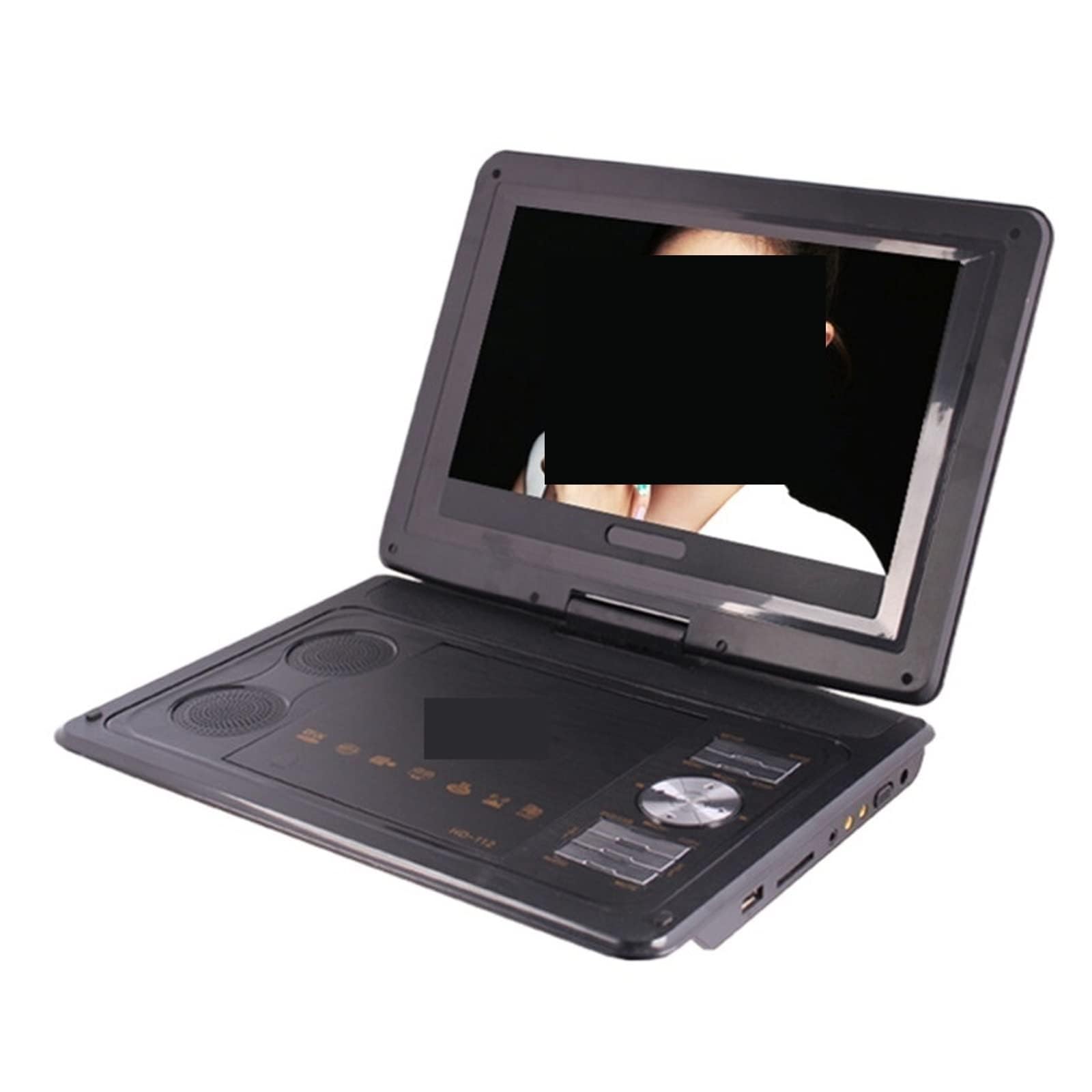 Lettore DVD portatile 10.1 pollici HD schermo LCD rotante, EVD/DVD/VCD/CD con USB e lettore di schede SD, ingresso / uscita AV, funzione TV, batteria ricaricabile integrata, lettore video multimediale