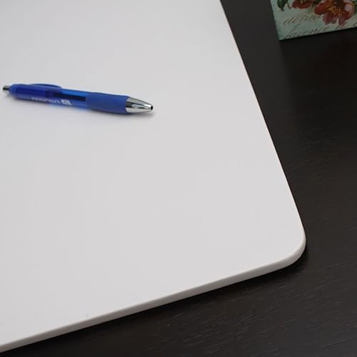 Miniatura 3 de DACASSO Tapete de cuero sintético para mesa de conferencias, tapete de cuero de lujo para escribir, protector acolchado para superficie de