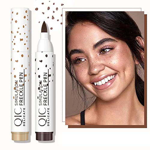 Maquillaje De Pecas,Pluma de maquillaje de Pecas,Freckle Pen,Bolígrafo Maquillaje, Lápiz de maquillaje para pecas, Bolígrafo de Maquillaje para Pecas Realistas Naturales, Impermeable y Duradera (01) Cover