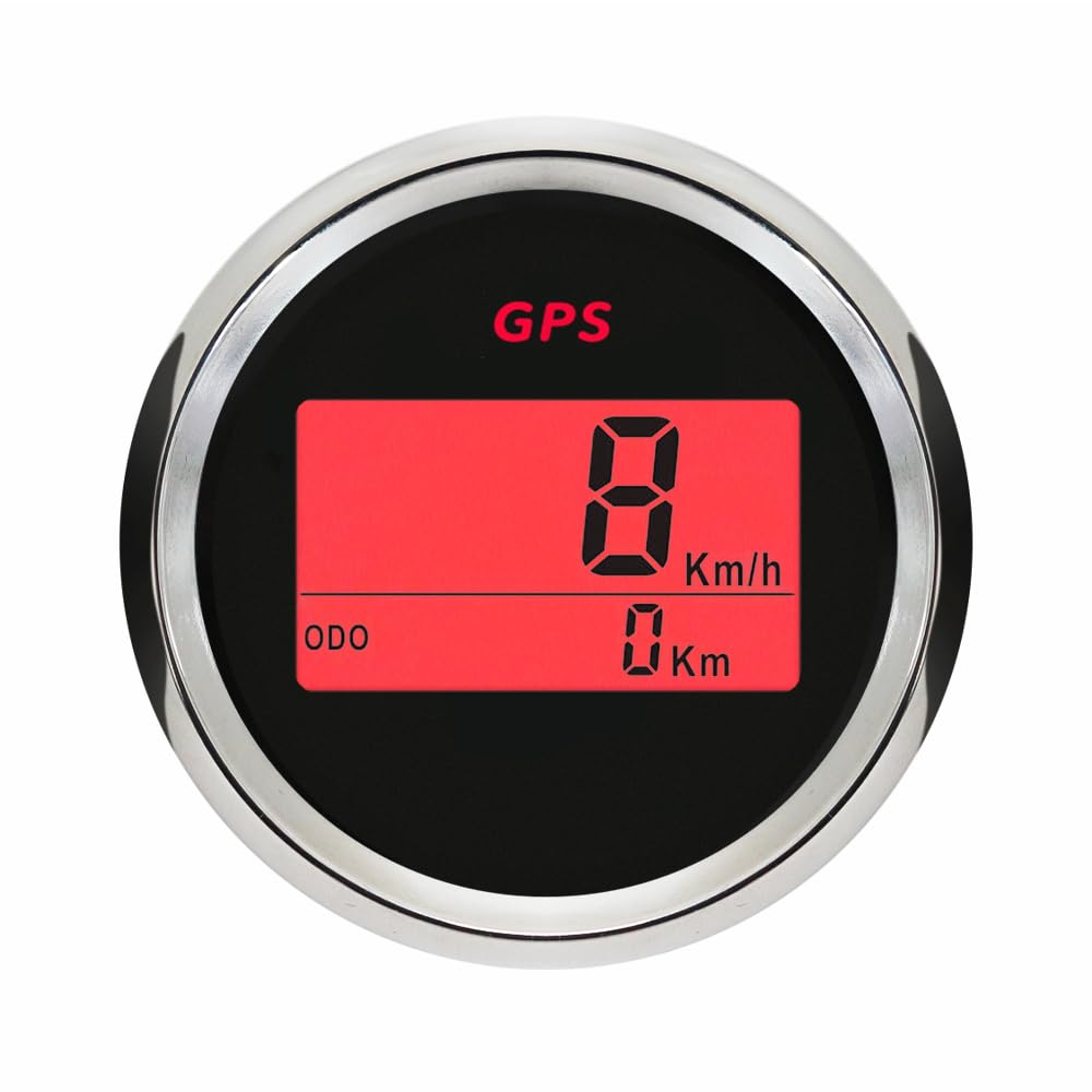 Miernik obrotomierz licznik kilometrów 52mm miernik cyfrowy prędkościomierz 12V 24V z podświetleniem dla motocykla samochodowego i łodzi