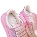 Imagen de ANUFER Mujeres Moda Suela Gruesa Zapatillas Brillantina Colores Degradados Diamantes de Imitación con Cordones Casual Zapatos Deportivos Rosa SN070629 EU38