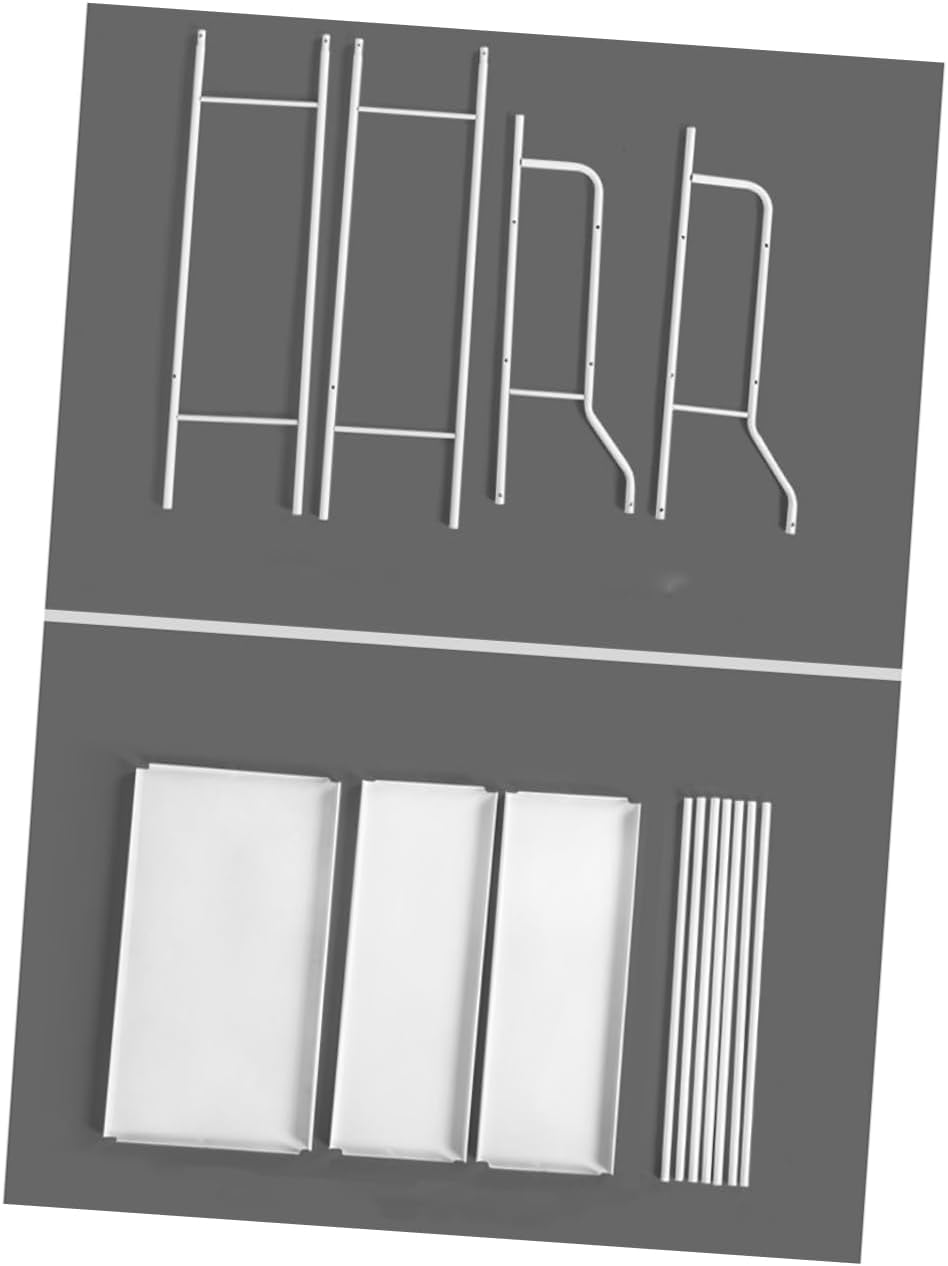 Cabilock Over The Toilet Storage Rack Sturdy Bathroom Organizer with Hooks Space-Saving Design for Toiletries and Kitchen Supplies Easy Assembly White
