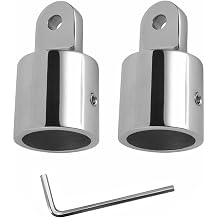 SHENGHUISS Bimini Top Cap Eye End Boat Fitting Stainless Steel 316 Round Tubing Marine Hardware with L Shape Hex Key
