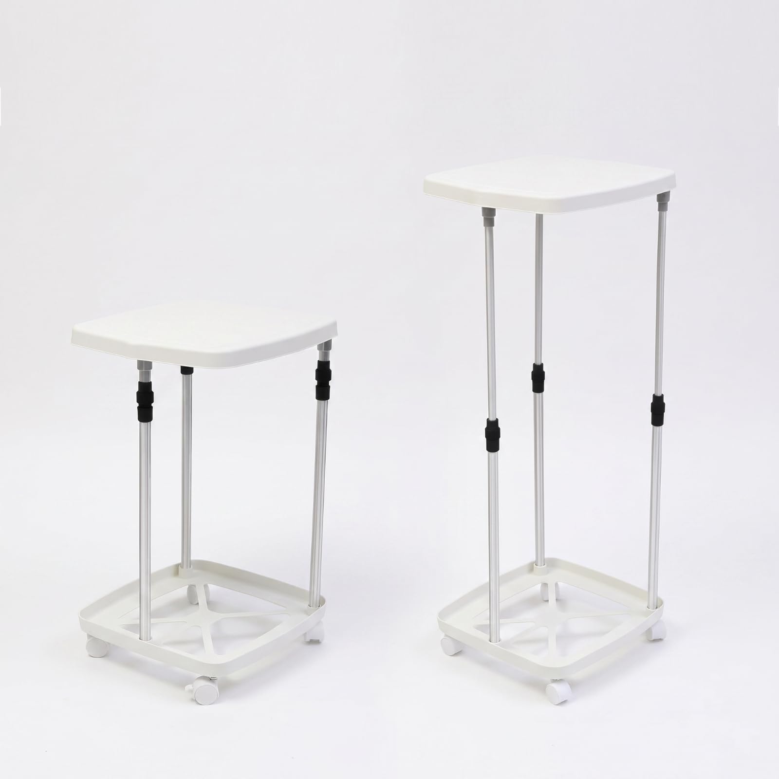 Gralara Soporte Bolsa con Ruedas Móvil | Portátil, Portabolsas, smontable, Carrito, para Pícnic, Jardín, Negro