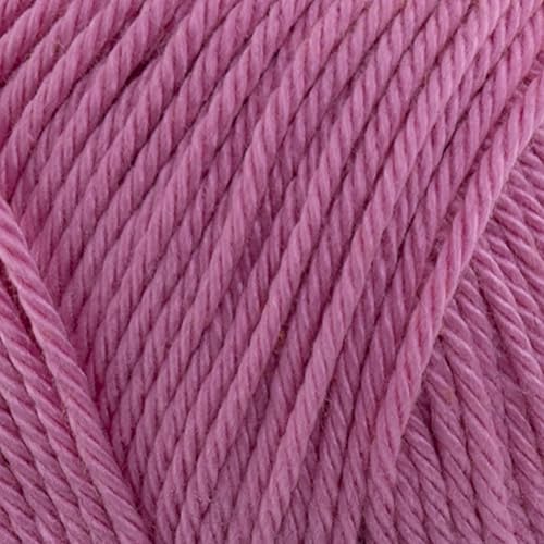 Makromecity Luminia Mercerized Giza Cotton Yarn, Lightweight #3 DK Yarn for Knitting & Crochet, 50g/137yd, Soft Silky Shine Perfect for Summer Garments, Tops & Baby Projects (Sugar Pink, 1 Skein) - 1