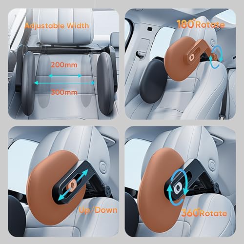 Almohada de reposacabezas para auto con soporte de cuello ajustable miniatura 4