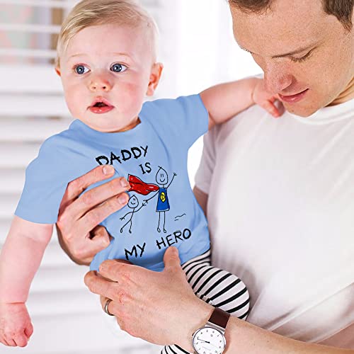 Image of Mrocioa for Dad from Daughter Son Daddy is My Hero Toddler Boy Girl Kids T-Shirt