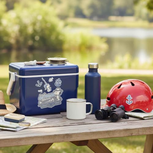 Image of Peanuts Snoopy's Outdoor Fishing Club Adhesive Vinyl Decal Pack