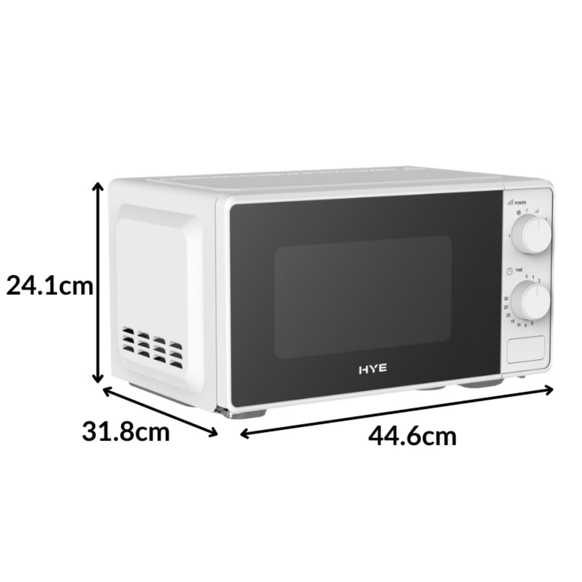 HYE Microwave - 20L 700W White Microwave Oven, Compact & Freestanding Design, Manual Controls, Preset Cooking Functions, Various Power Levels - SA01MM207W13 — view 6