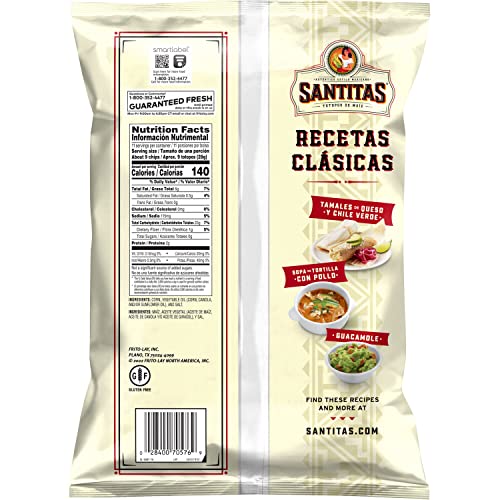 Santitas H-2013 Tortilla White Corn Chips Bag thumb #1